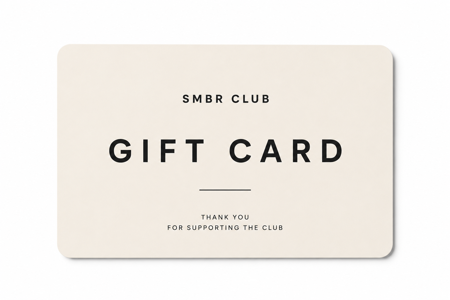 SMBR Club gift card